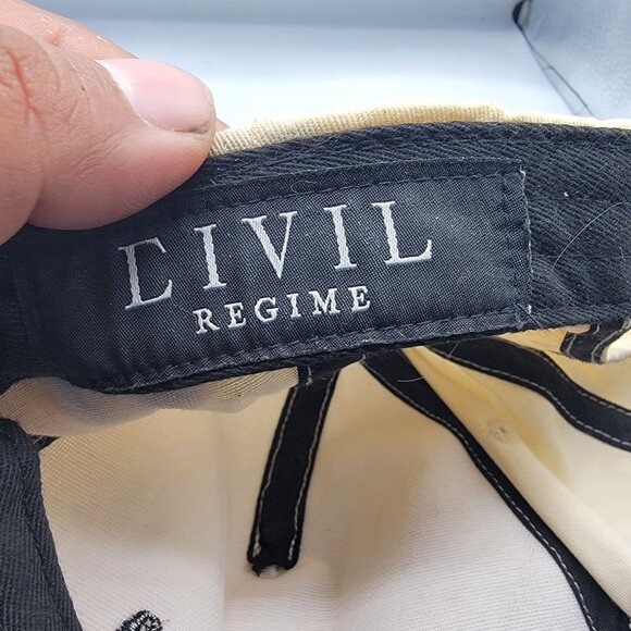 Civil Regime Rebel Youth Baseball Hat Cap Beige Red Adjustable Casual Outdoors - Picture 6 of 9